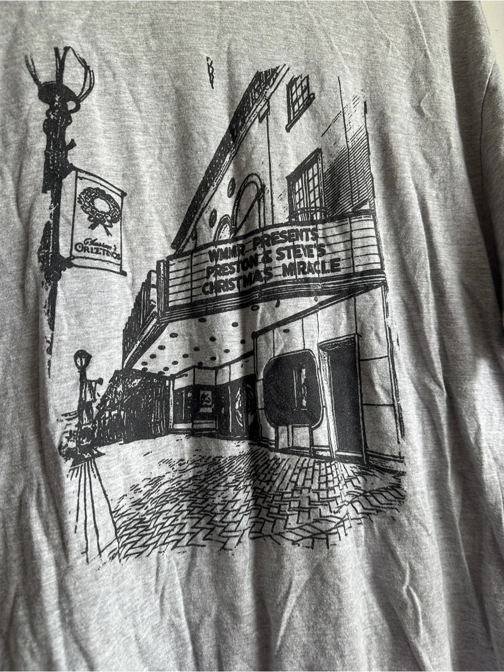 WMMR Preston & Steve Radio Graphic Tee Gray Christmas Miracle Medium